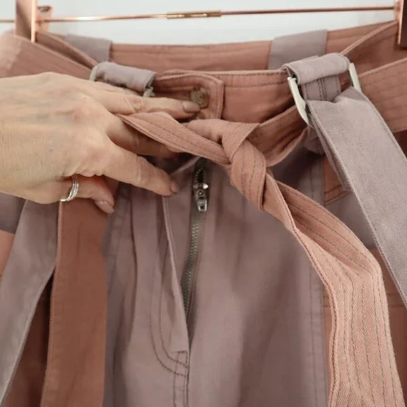 NEW Current Air New World Pant Womens Pegged Ankle Suspenders Carpenter Pockets - Picture 8 of 14